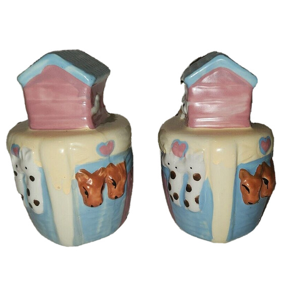 Noahs Ark with Animals Hand Painted Vintage Salt and Pepper Shakers - Picture 2 of 6